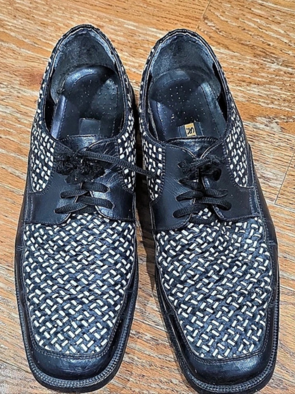 Stacy Adams Geometric Black & White US 11.5M
